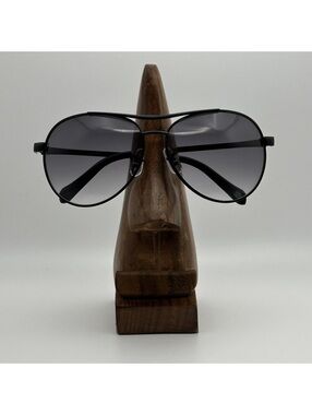 Fossil Black Aviator Sunglasses with Gradient Lenses